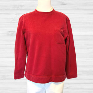 Vintage SMALL Jones Wear - Stay Warm in this Red Cotton Crewneck Sweatshirt